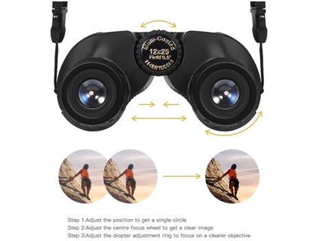 Binoculares compactos de 10 x 25 para observación de aves, senderismo, caza, turismo, binoculares con función de visión nocturna, YIZHOOD