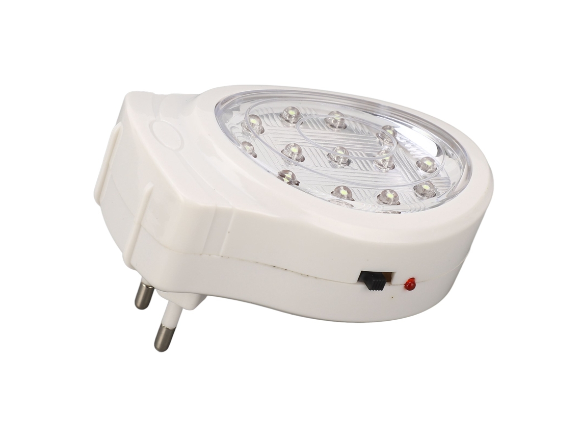 Ycy-luz De Emergencia Led 2w Blanca Fría 2 Velocidades Ahorro Energía Recargable Con Plug Para Fallos De Luz
