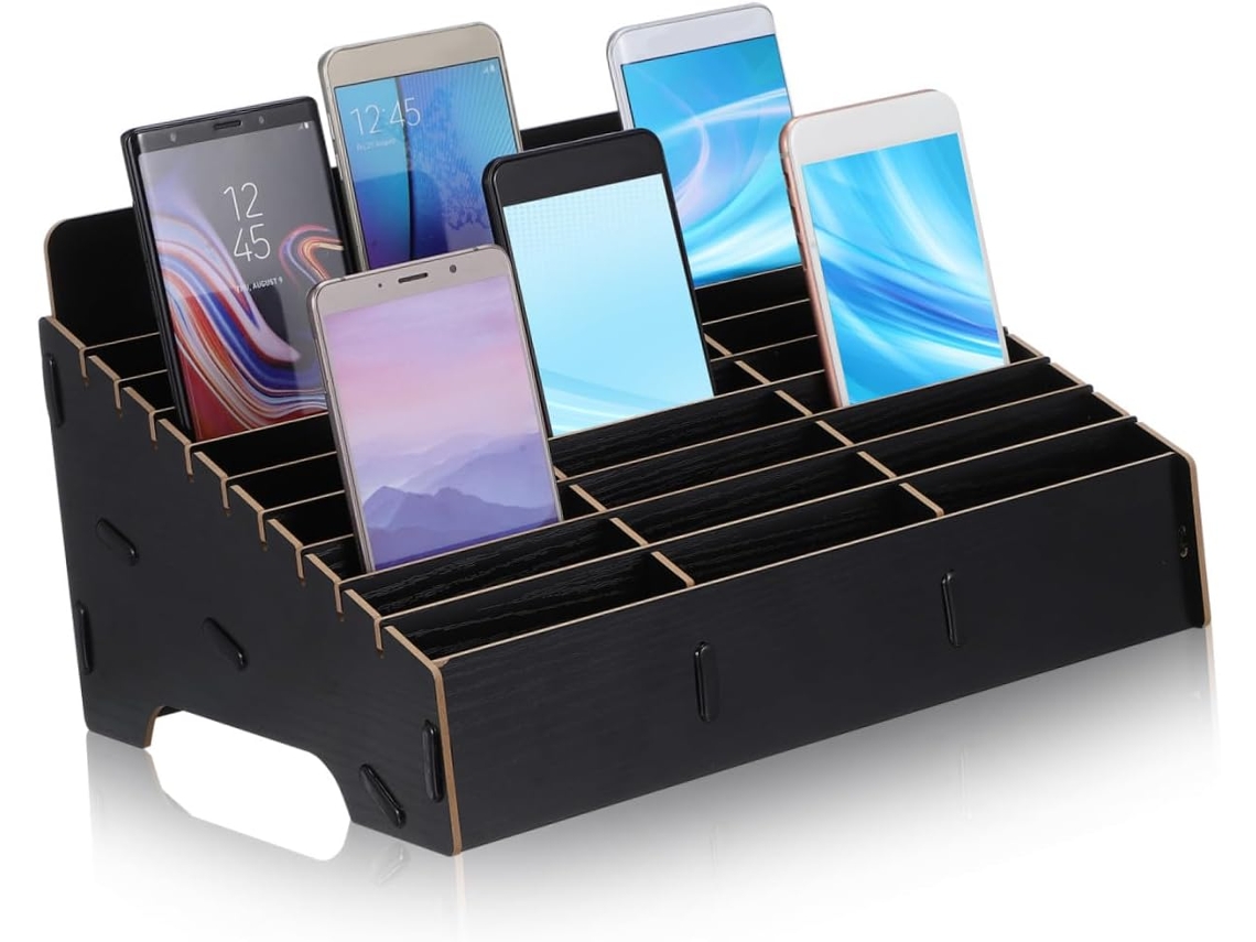 Caja De Almacenamiento Negra Con Acabado Impecable En Material Sintético.