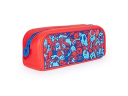 Estuche escolar de silicona suave al tacto. Edición de caja de Monsters Office