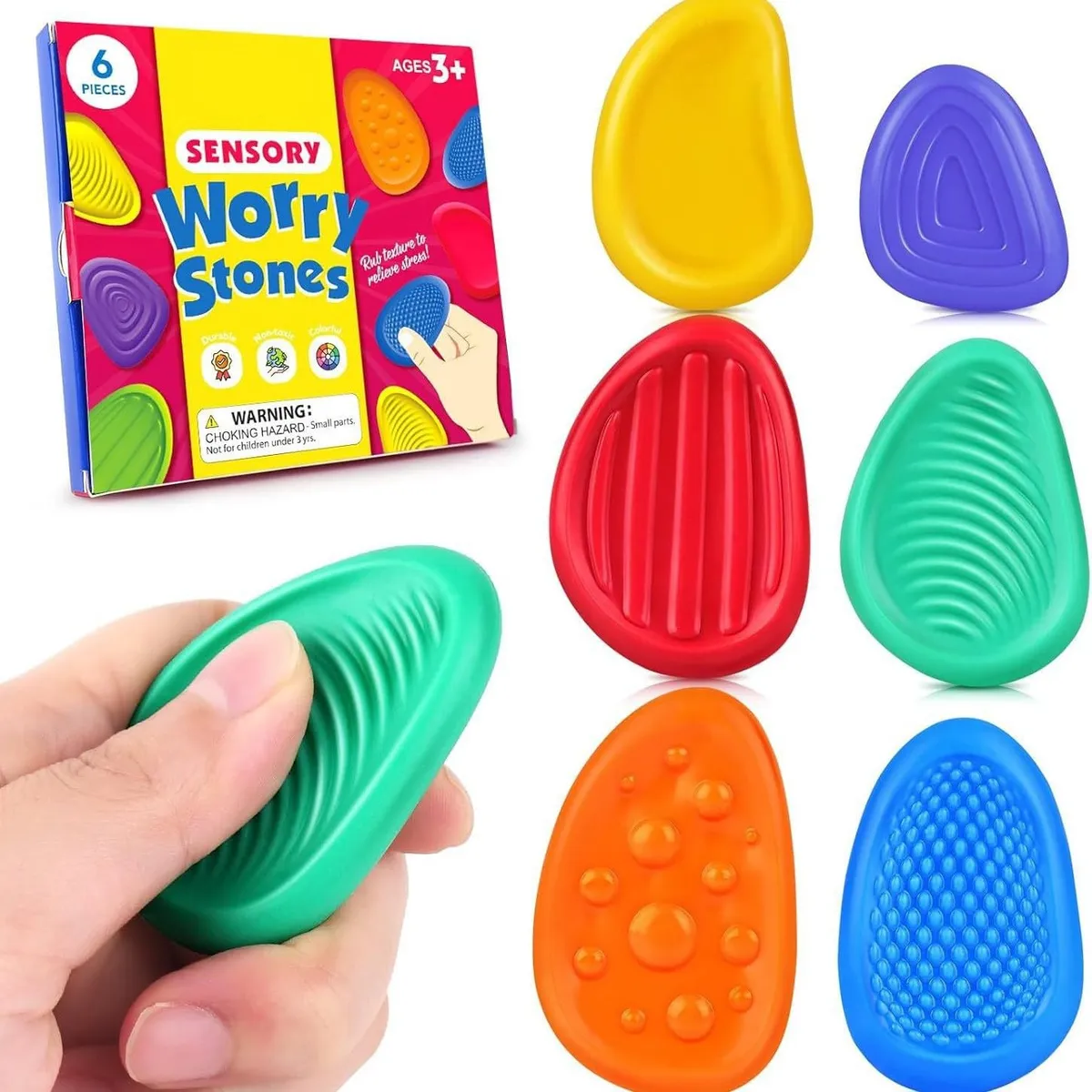 Juguetes sensoriales Fidget para niños, paquete de 6, con textura y piezas suaves, Vayotoy