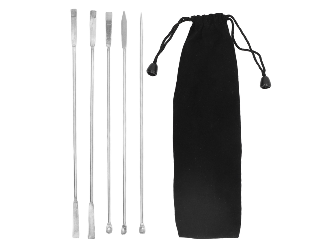 Set Cucharas Laboratório Aço Inoxidável Cabeça Dupla Mini Cucharas Medicina