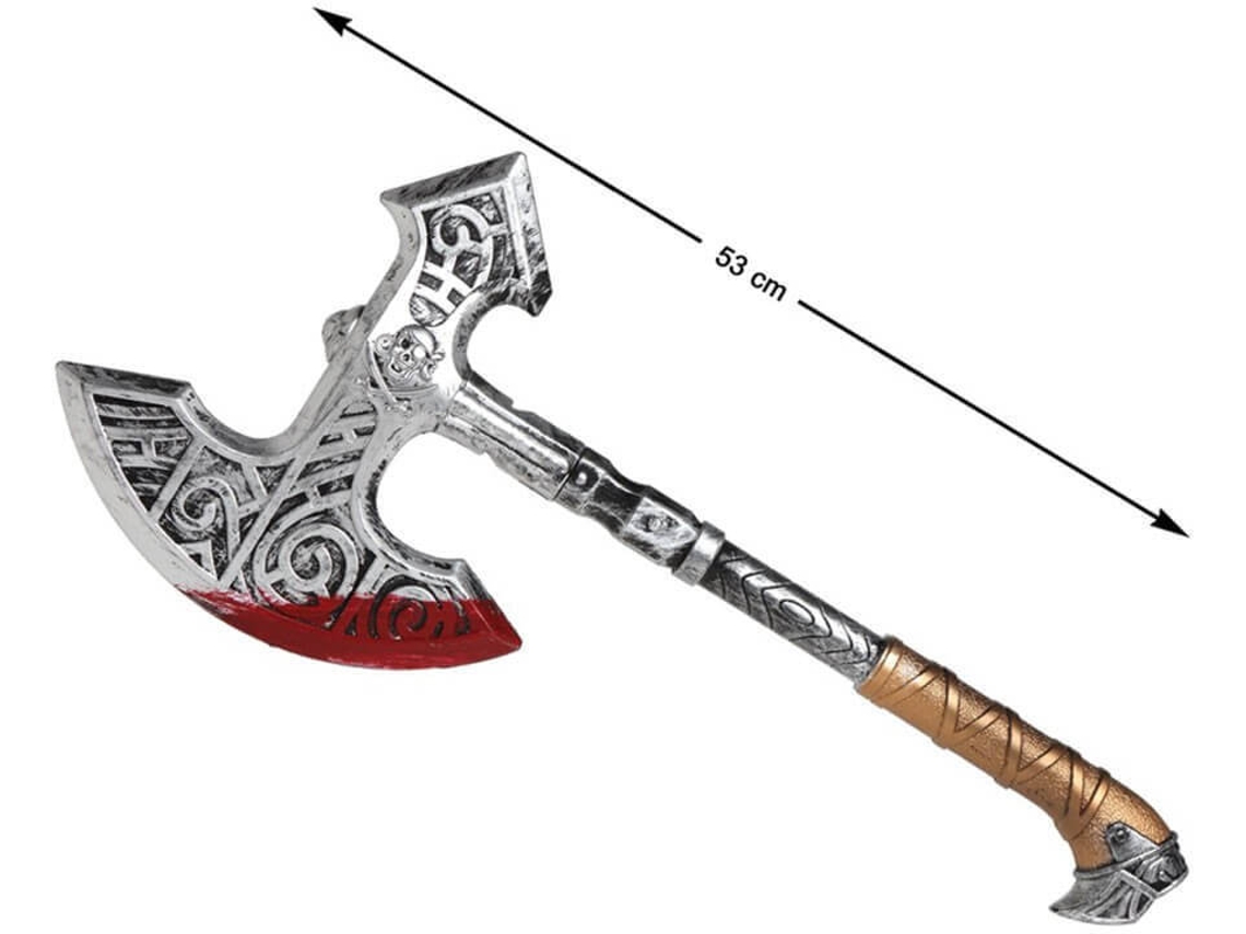 VPMKP-Arma DISFRAZZES Hacha Medieval Con Sangre (53 cm)