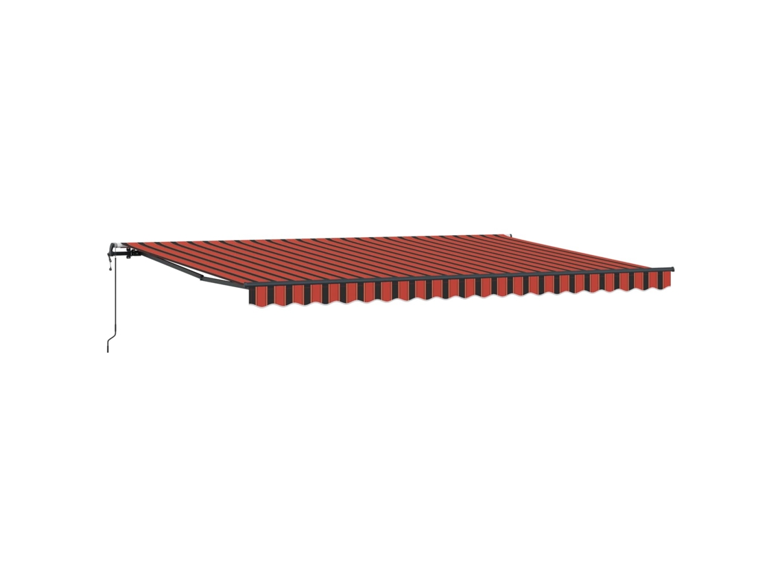 Maison Exclusive - Toldo Retráctil Naranja Y Marrón 500 X 300 Cm Tela Y Aluminio