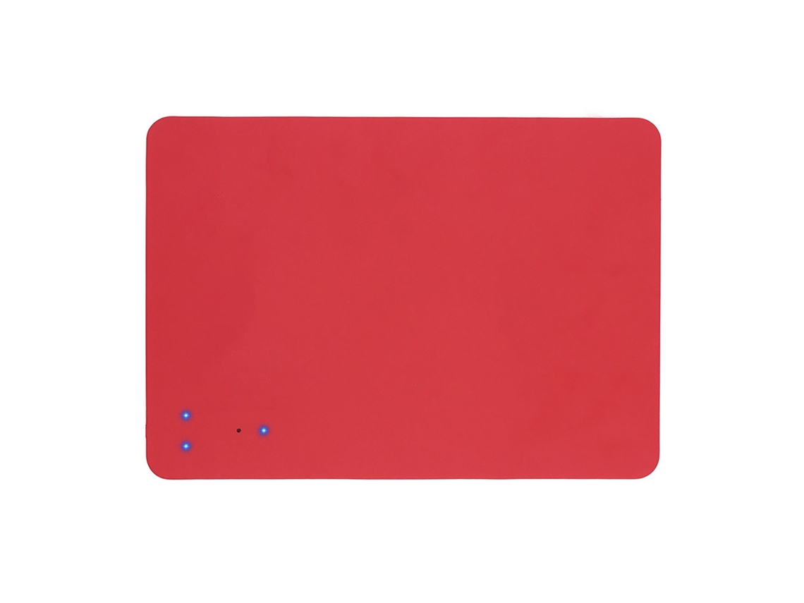 Alfombrilla De Ratón De Carga Inalámbrica Multifuncional Carga Rápida Impermeable QI Cuero Sintético Cargador Inalámbrico Inteligente Alfombrilla De Ratón para Oficina-Rojo