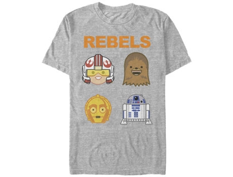Camiseta Unisexo DEEPSTONE Rebels Emojis Star Wars brezo atlético (L)