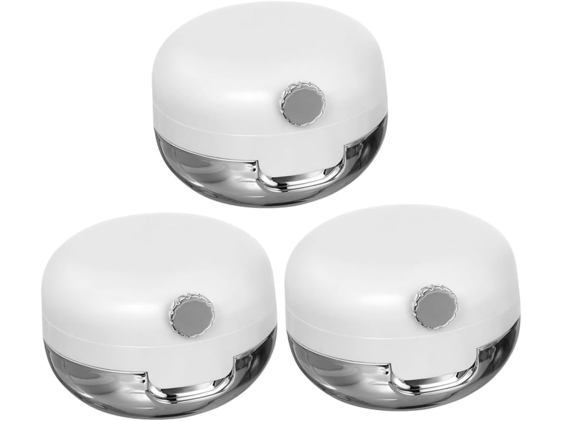 Juego De 3 Mini Envases De Maquillaje Labial Con Espejo, Tarros Cosméticos Transparentes