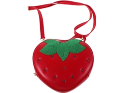 Bolso Bandolera Con Diseño De Fresa Para Niñas, Con Monedero Y Bolso Ajustable Para Niños Y Niñas.