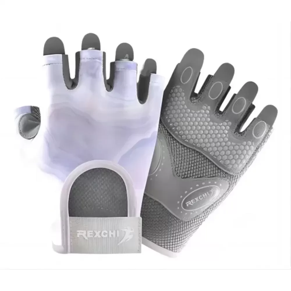 Guantes de fitness para hombres y mujeres, guantes de levantamiento de pesas con protección antideslizante y acolchados, transpirables para gimnasio y entrenamiento.