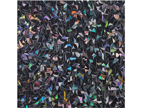 Película esmerilada de privacidad de media luna negra 60x200x0,1cm