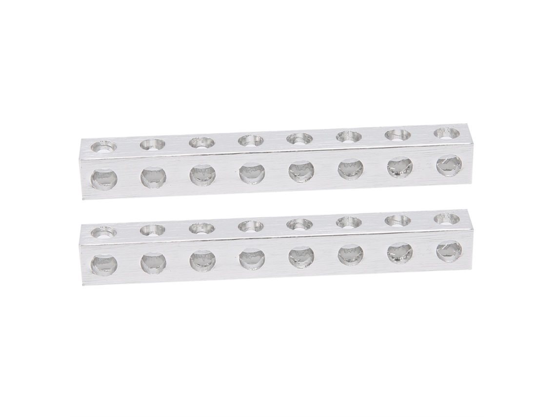 2 Piezas De Viga Cuadrada Robótica 3106-0008-0064, 8 Agujeros, 8x8x64 Mm, Accesorio Estructural