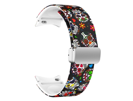 Correa de Silicona patrón impreso con hebilla para Samsung Galaxy Watch 5 40mm/44mm/Watch 5 Pro 45mm/Watch4 40mm/44mm/Watch4 Classic 42mm/46mm - cr...