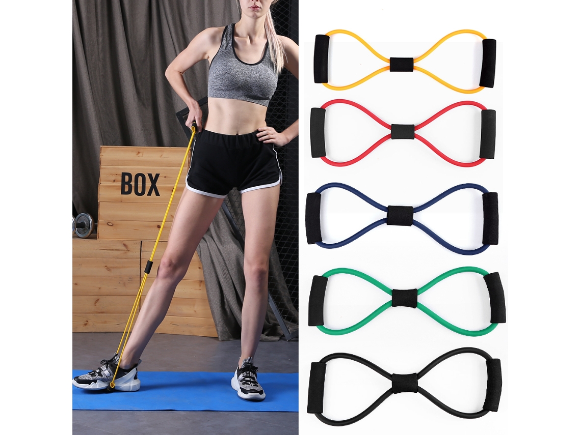 Bandas De Resistencia En Forma De 8 Para Ejercicio, Estiramiento De Pecho, Yoga Y Entrenamiento Fitness