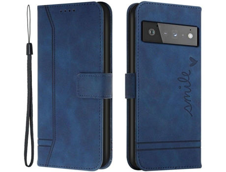 Funda Google Pixel 6 HFS-HOUSE Motif Smile (Azul)