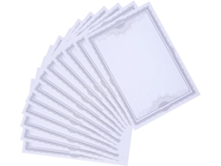 Papel Para Certificados En Blanco, Imprimibles, 50 Hojas, Esquinas Redondeadas, Para Uso Escolar Y