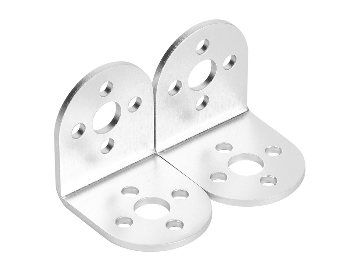 Soporte de aluminio en forma de L para piezas (sin marca)