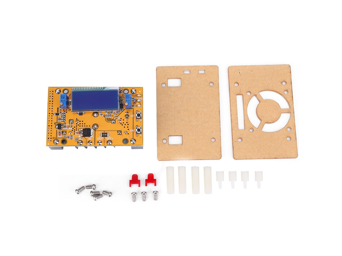 Módulo Reductor De Voltaje/corriente Ajustable De Cc Con Doble Pantalla Lcd Para Equipos Eléctricos.