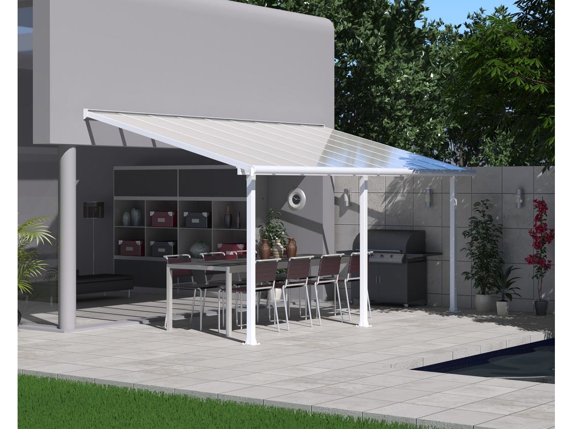 CANOPIA Pérgola Olympia Cobertor de Terraza de Aluminio 3X5,5 m Blanco