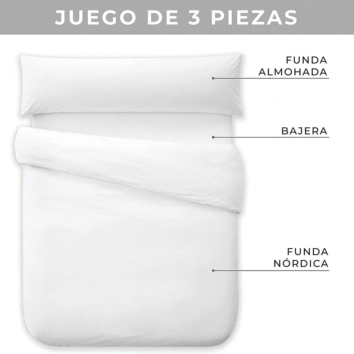 Conjunto 3 Peças Edredom Macio C/ Lençol Elástico E Fronha Cama 135cm