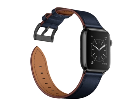 Correa Apple Watch 41mm / 40mm y 38mm Cuero auténtico Azul oscuro AVIZAR