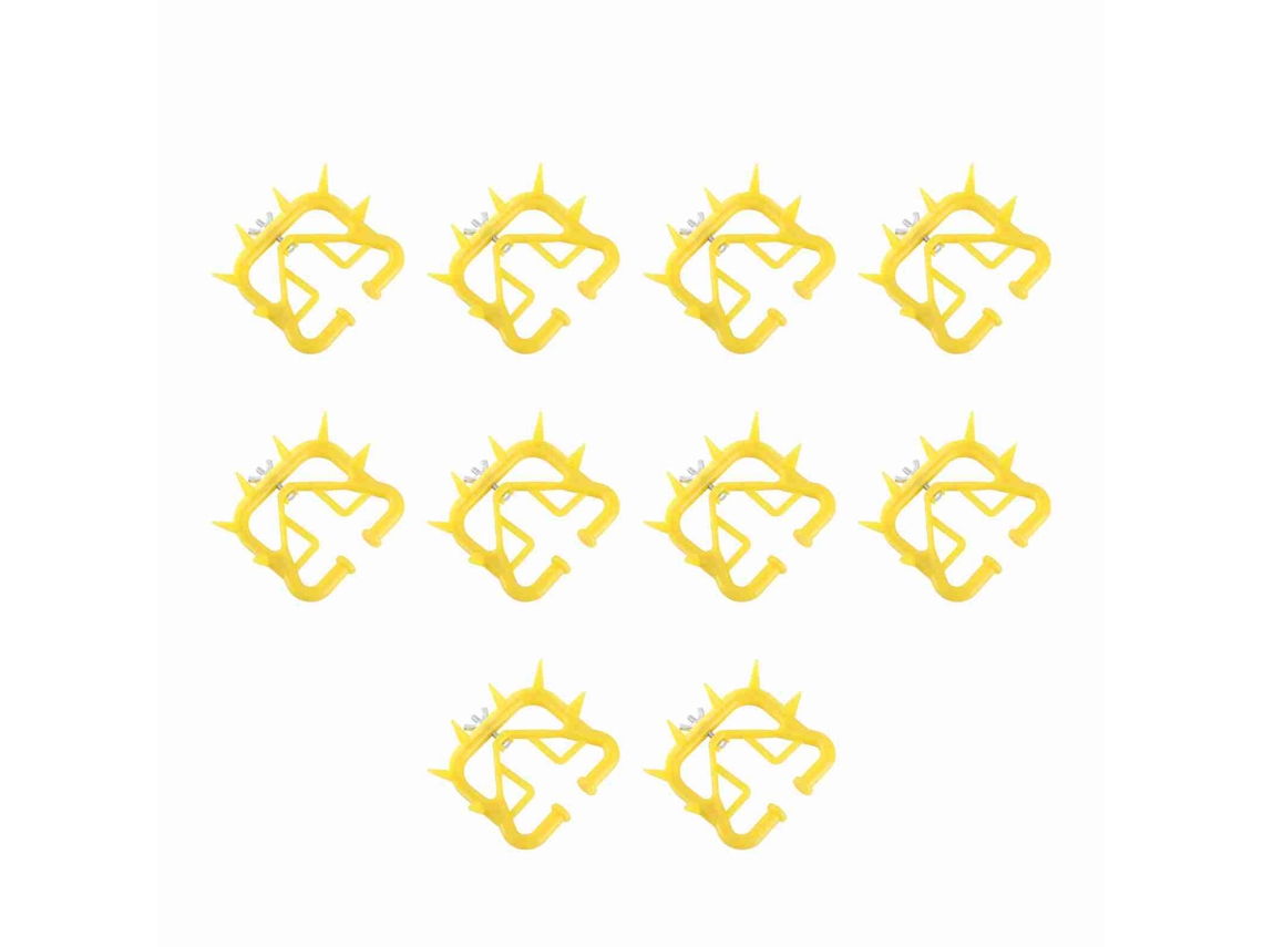 10 Bozales De Plástico Grueso Para Destetar Terneros, Para Evitar Que Las Vacas Se Alimenten, Color Amarillo.