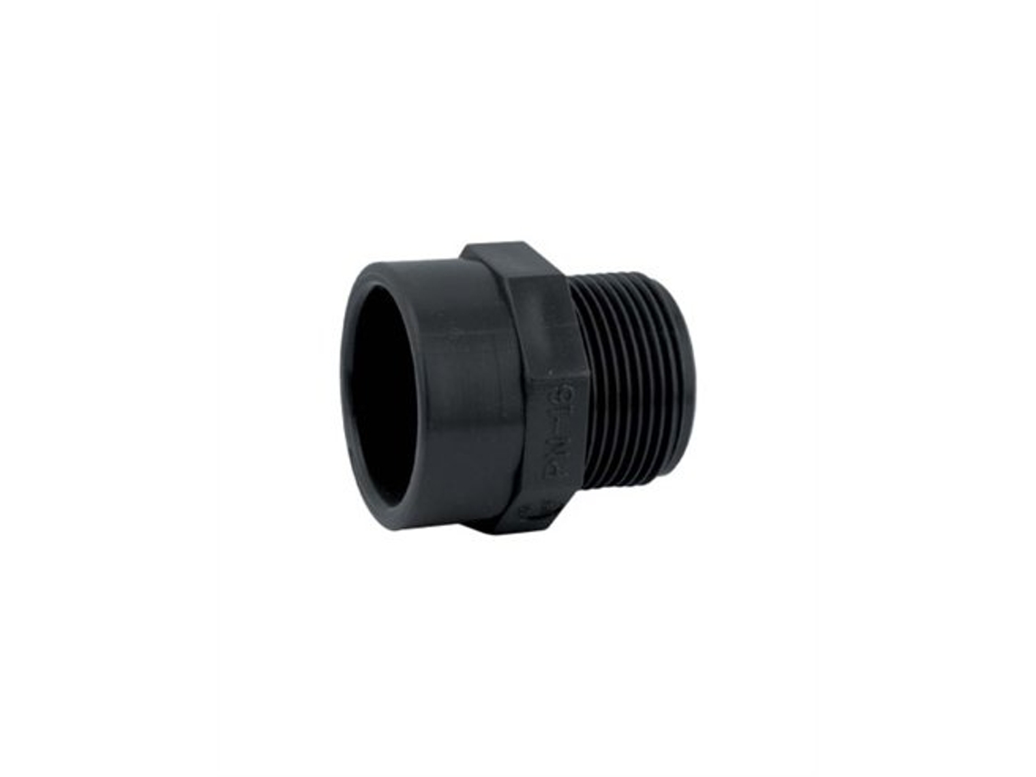 Conector macho mixto para unión de PVC-U, rosca de presión macho de 32 mm