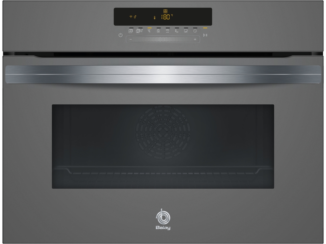 Horno Compacto BALAY 3CB5878A6 (47 L - 59.4 cm - Hidro y Pirolítico - Gris)