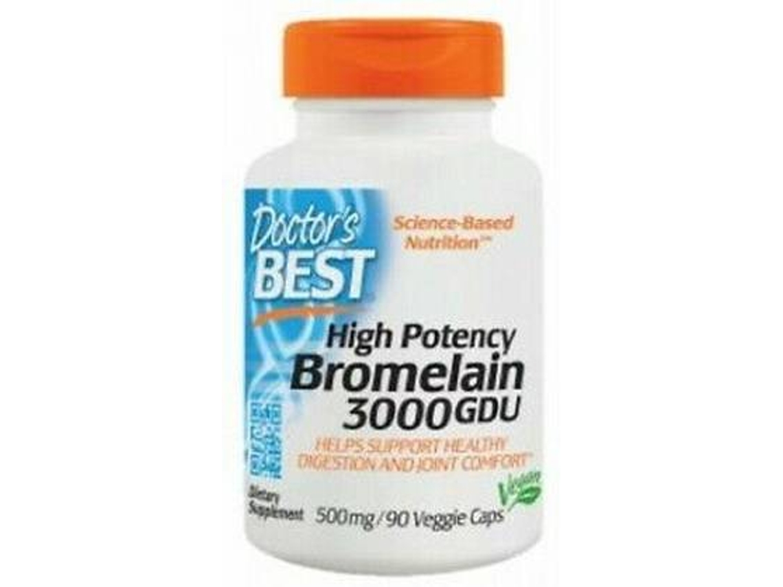 Complemento Alimentar DOCTOR'S BEST Bromelina De Alta Potência (90 cápsulas vegetais)