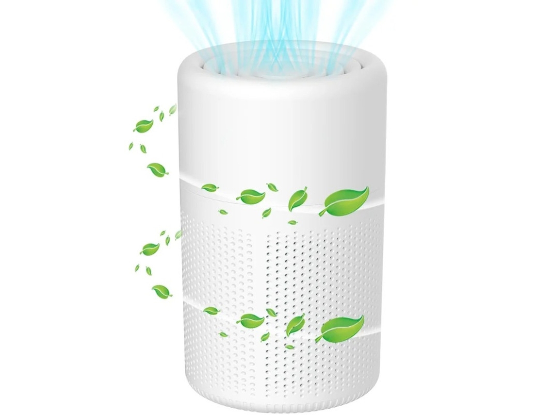 Purificador de aire HEPA de escritorio USB 3 en 1 Bestvite para oficina - Blanco