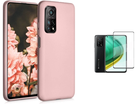 Kit Carcasa y Protector Xiaomi Mi 10T Pro Full Cover Turtleshell Rosa