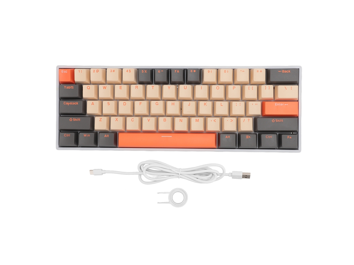 Mini Teclado Mecánico Inalámbrico Para Juegos Rgb De 61 Teclas Con Bluetooth 3.0 Y 5.0 De 2.4g, Recargable, Android