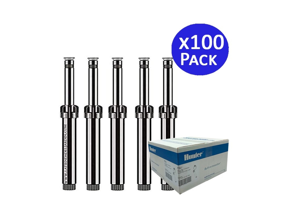 Difusor de Riego HUNTER Psu-04-17A Pack 100 Alcance 5.2 Metros 10 Cm Regulable HUNTER