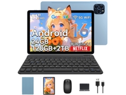 Tablet EXCITPOWER T90 com 11'', 24 Gb RAM, 128 Gb Rom, Sd 2 Tb, Android, 8000 Mah, Capa, Teclado, Mouse