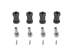 Adaptadores De Buje Hexagonales De Aluminio De 12 Mm Con Tornillos, Extensión Para Coche Rc A Escala 1/10, 20 Mm, Negro