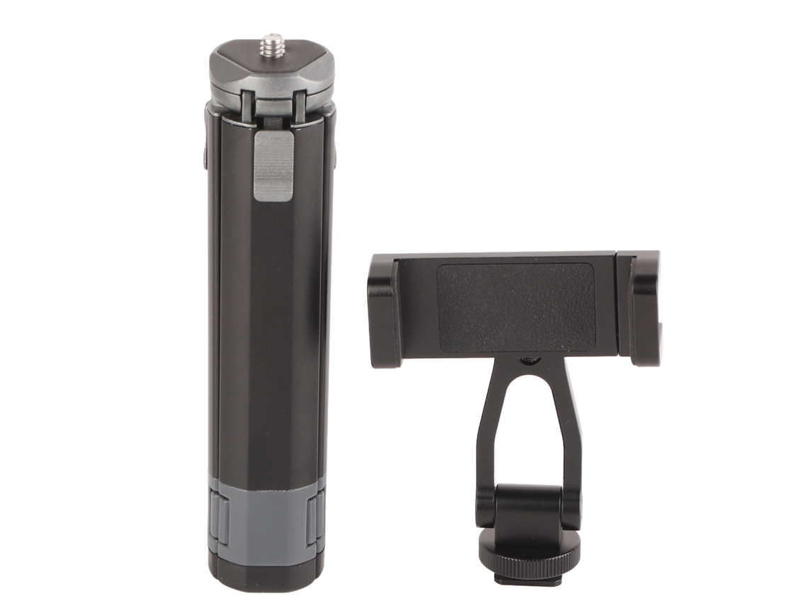 Trípode Para Teléfonos Móviles Con Doble Zapata Fría Y Rosca Universal Ajustable De 1/4 De Pulgada.
