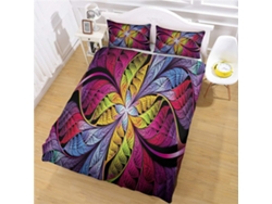 Juego Ropa Cama Microfibra Estampado Funda Nórdica Juego Piezas Almohada Material 140 X 200 Cm 65
