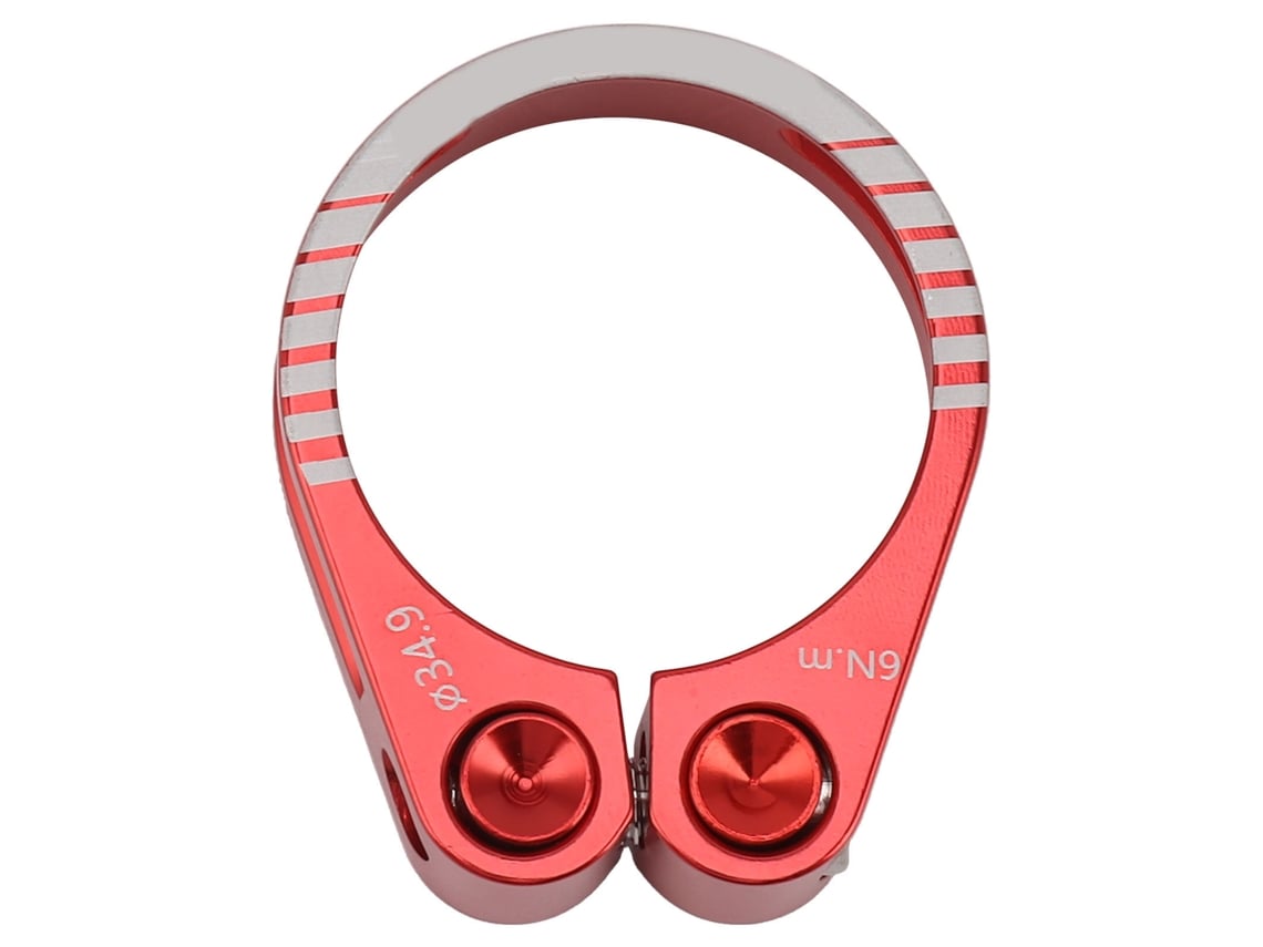 Clamp Para Cano De Assento De Bicicleta Alumínio Ajustável Com Liberação Rápida 34.9mm Vermelho Para Bicicleta De Montanha E Estrada