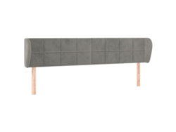 Maison Exclusive - Cabecero De Terciopelo Gris Claro 163x23x78/88 Cm