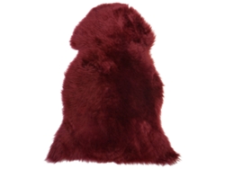 Alfombra de pelo largo BELIANI Uluru de Piel de oveja Rojo 65x110