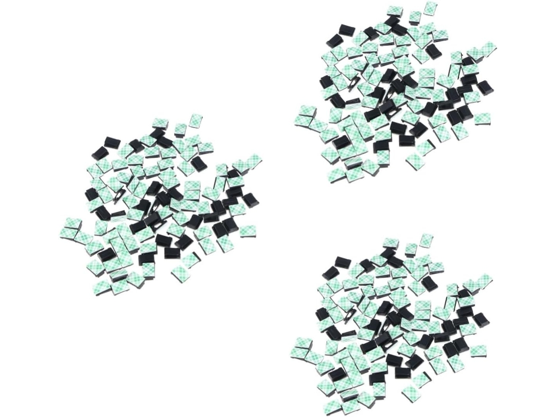 300 Clips Autoadhesivos Negros Para Cables, Organizadores De Cables.