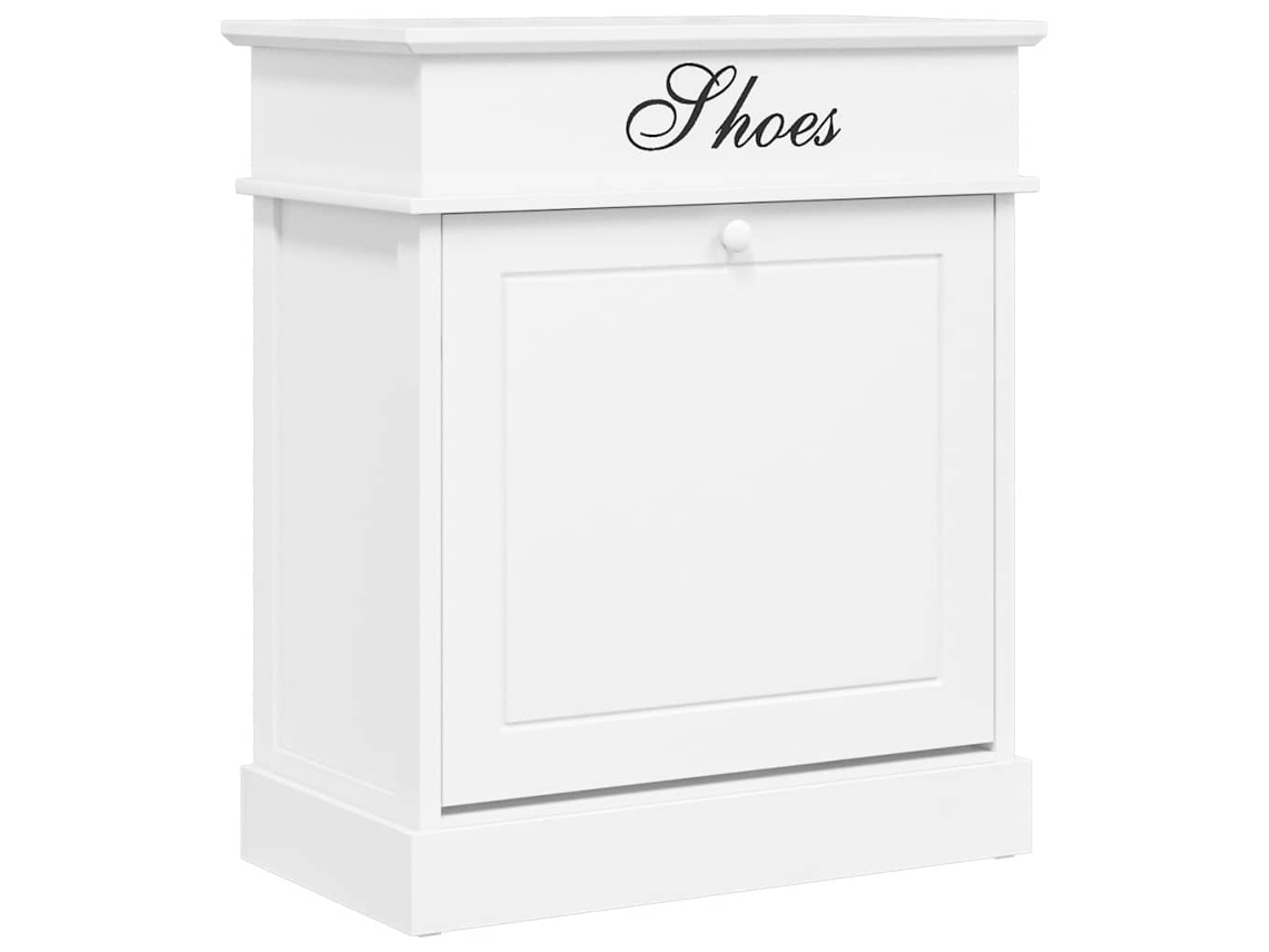 Maison Exclusive - Zapatero De Madera De Paulownia Blanco 50x28x58 Cm