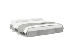 Maison Exclusive - Cama Con Cajones Madera Ingeniería Gris Hormigón 200x200 Cm