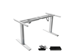 Mesa de pie ajustable OEM con dos motores, control inteligente de 2 etapas, color blanco