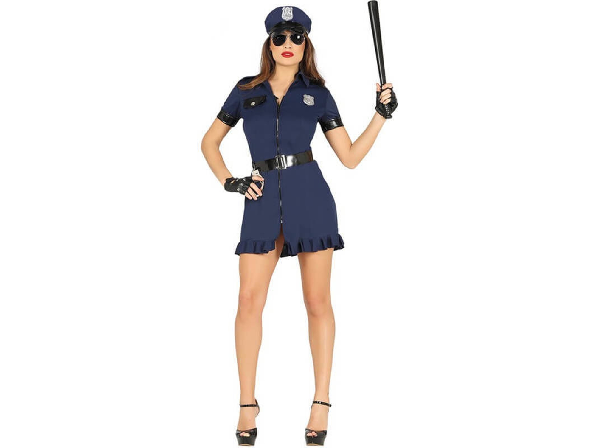 Disfraz de Mujer DISFRAZZES Policía Con Vestido Corto (Talla: M)