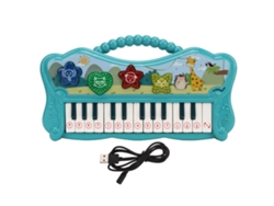 Teclado De Piano Para Niños Organo Electronico Mini Portatil Cartoon Juguete Educativo Verde Regalo De Cumpleaños Para Niños Y Niñas