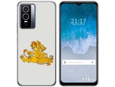 Carcasa para Vivo Y76 5G TUMUNDOSMARTPHONE Dibujos Leones Multicolor