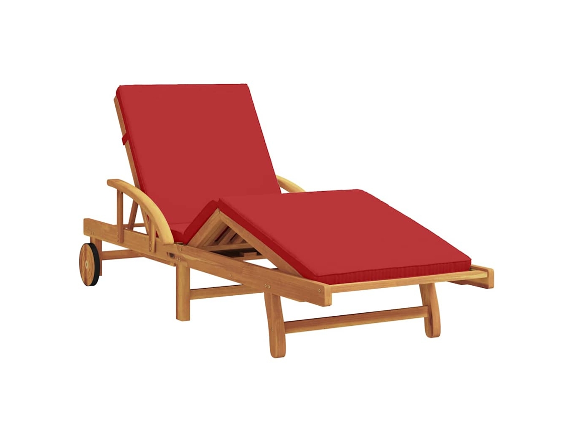 Maison Exclusive - Tumbona Rojo 200 X 67 X 84 Cm Madera De Acacia Sólida