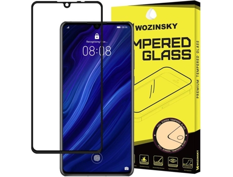 Protector Cristal Templado Huawei P30 LMOBILE Full Cover Negro