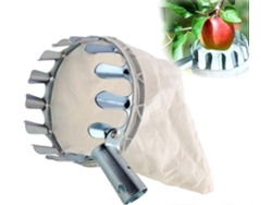 Cosechadora De Frutas Metal Con Bolsa, Cosechadora De Cerezas, Diámetro 16 Cm, Acero Inoxidable, Segura Y Eficiente