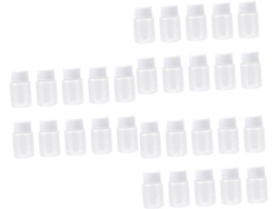 30 Piezas De Botellas De Plástico Transparente Reutilizables Con Tapas.